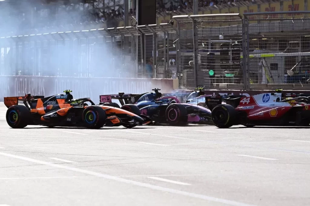 Lando Norris, Pierre Gasly y Franco Colapinto, Gran Premio de Azerbaiyán 2026.