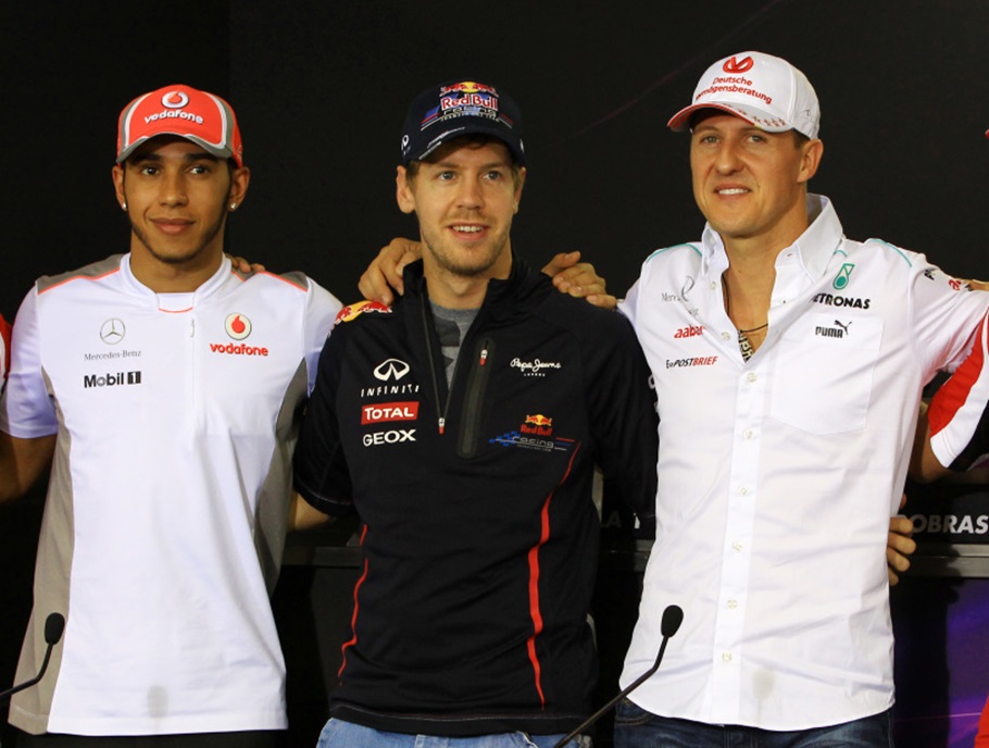 Lewis Hamilton Max Verstappen Michael Schumacher