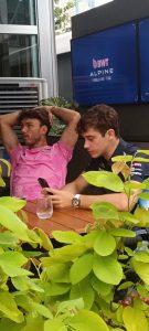 Gasly y Colapinto en Singapur. Foto de O. Rios.