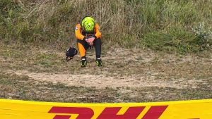 Lando Norris tras el abandono en Paises Bajos.