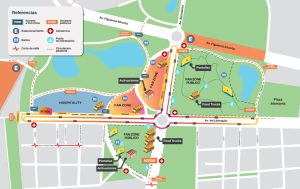 Mapa del recorrido que hará Franco Colapinto en Buenos Aires (Fuente: GCBA).