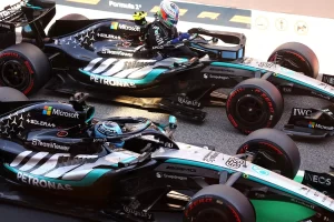 George Russell y Andrea Kimi Antonelli, Mercedes, clasificación del Gran Premio de Barcelona 2026.