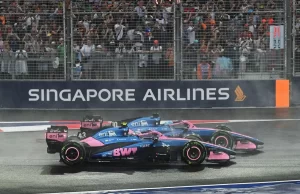 Franco Colapinto y Pierre Gasly, Alpine, Gran Premio de Singapur 2026.